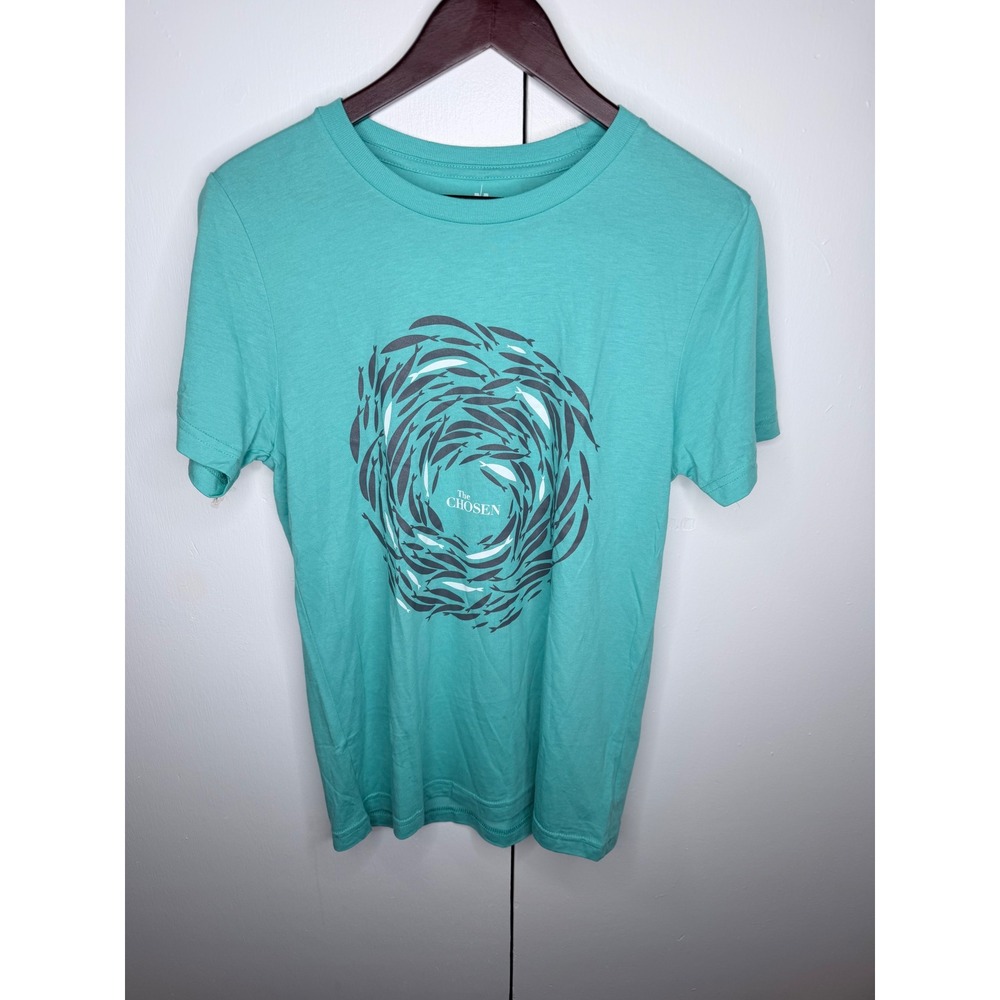 The Chosen Against the Current Teal Graphic T-Shirt‎ Mens Medium New